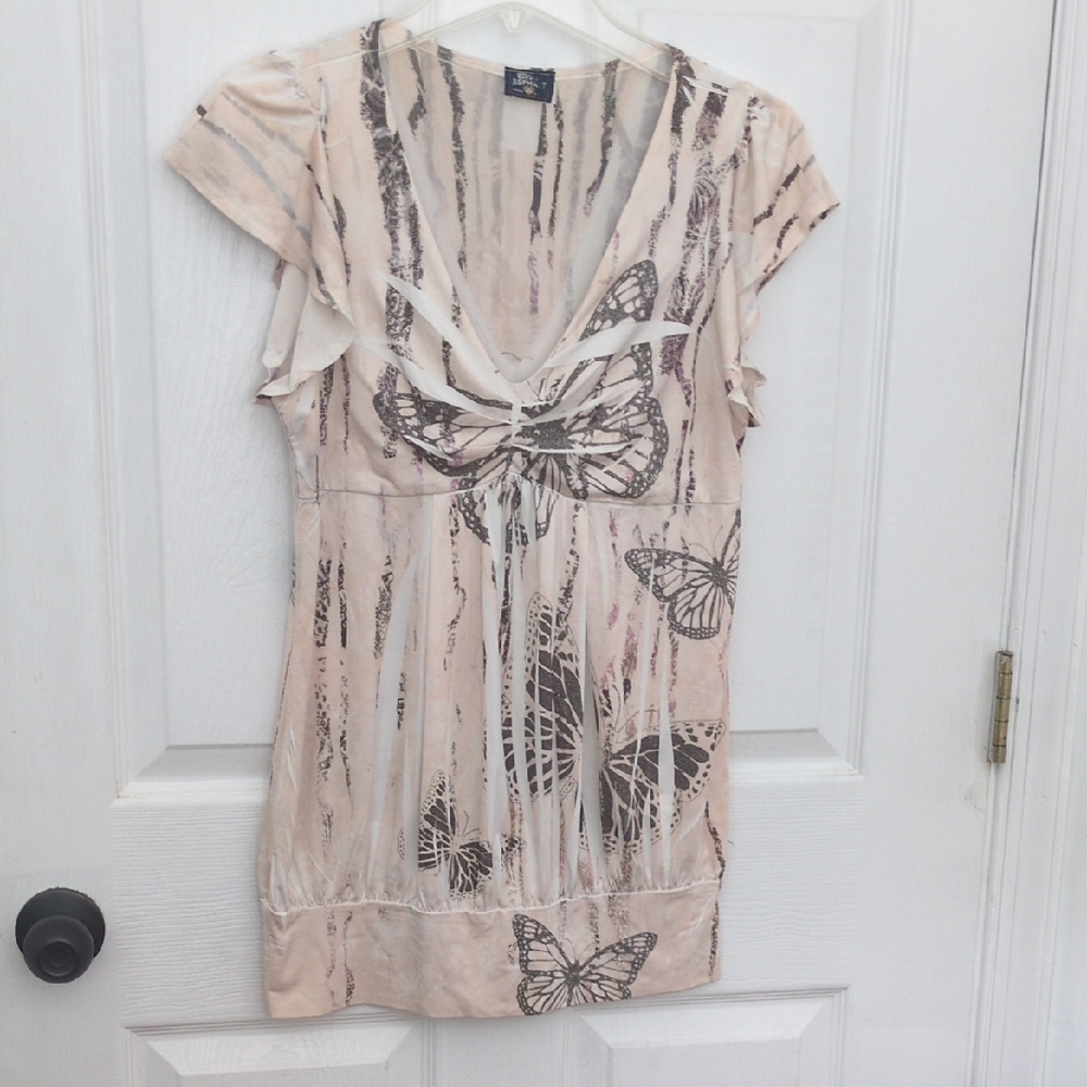 Butterfly Print Women's Top